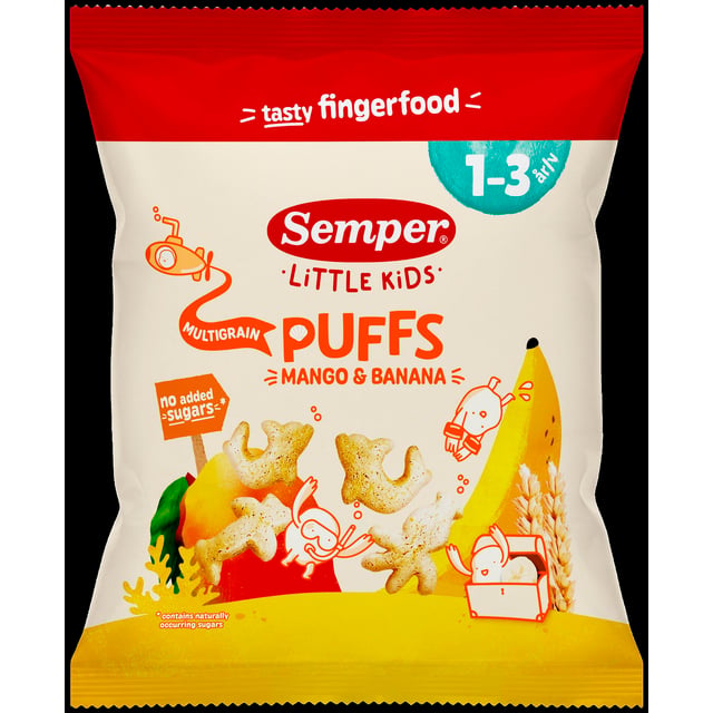 Semper Multigryn Puffs Mango Barn 1-3 år 18 g
