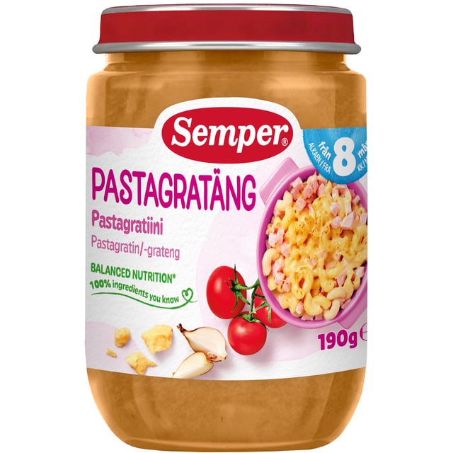 Semper Pastagratäng 8 månader 190 g