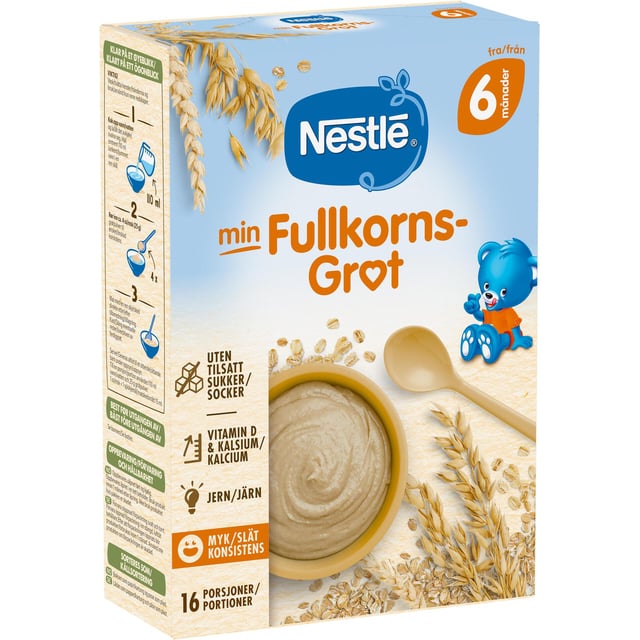 NESTLÉ MIN Fullkornsgröt 6 månader 410 g
