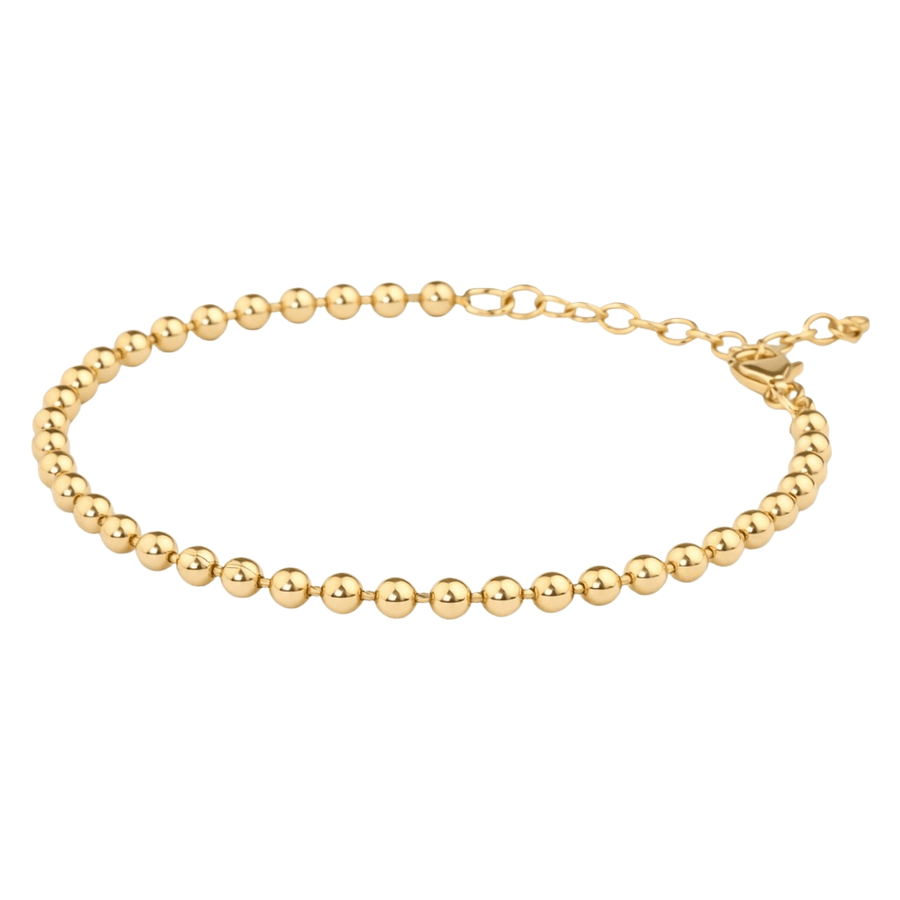 Snö Of Sweden Steel Ball Chain Anklet Plain Gold Onesize