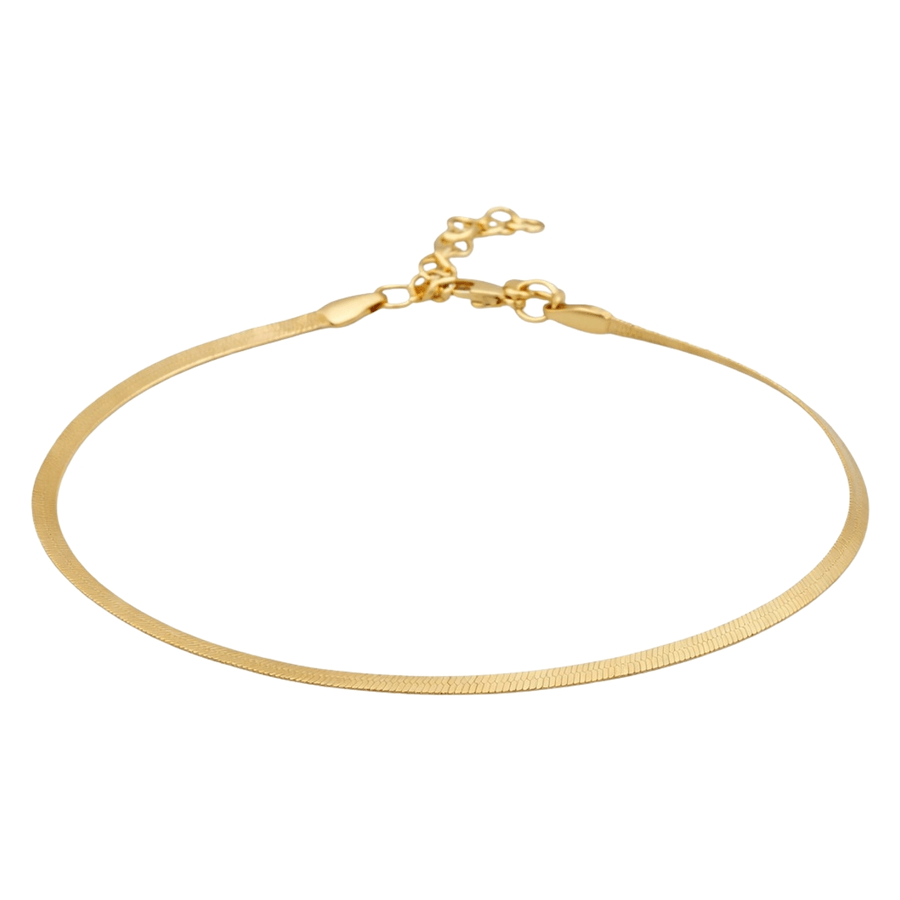 Snö Of Sweden Steel Paris Anklet Plain Gold Onesize