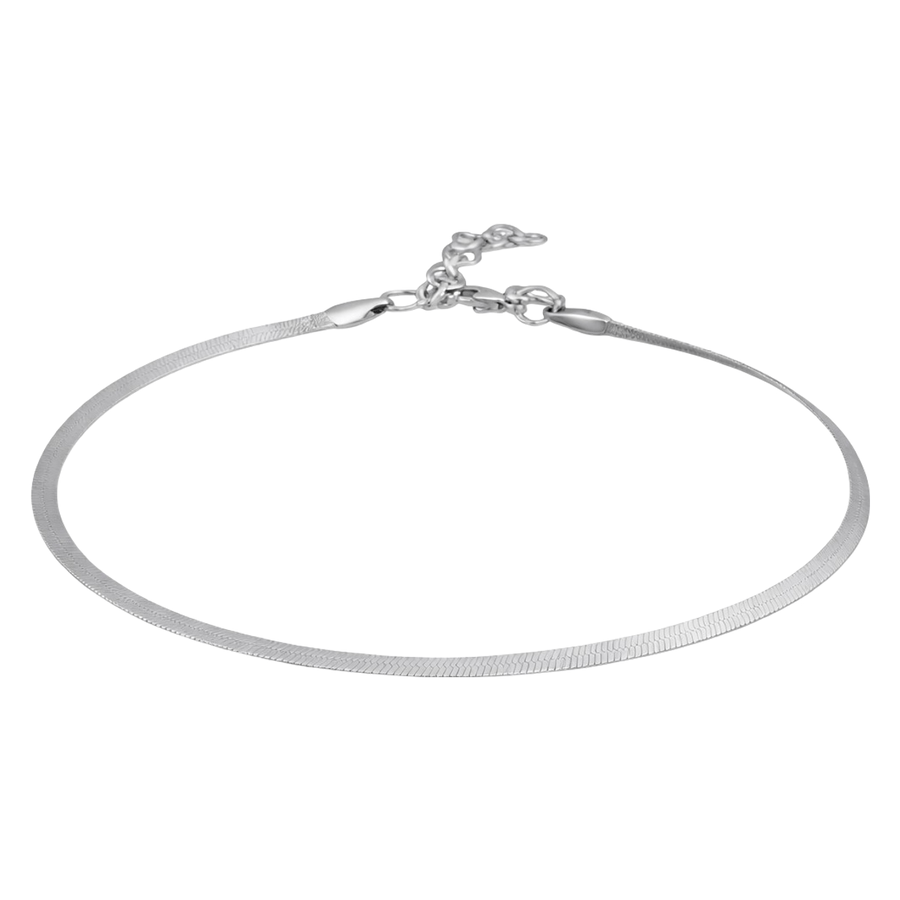 Snö Of Sweden Steel Paris Anklet Plain Silver Onesize