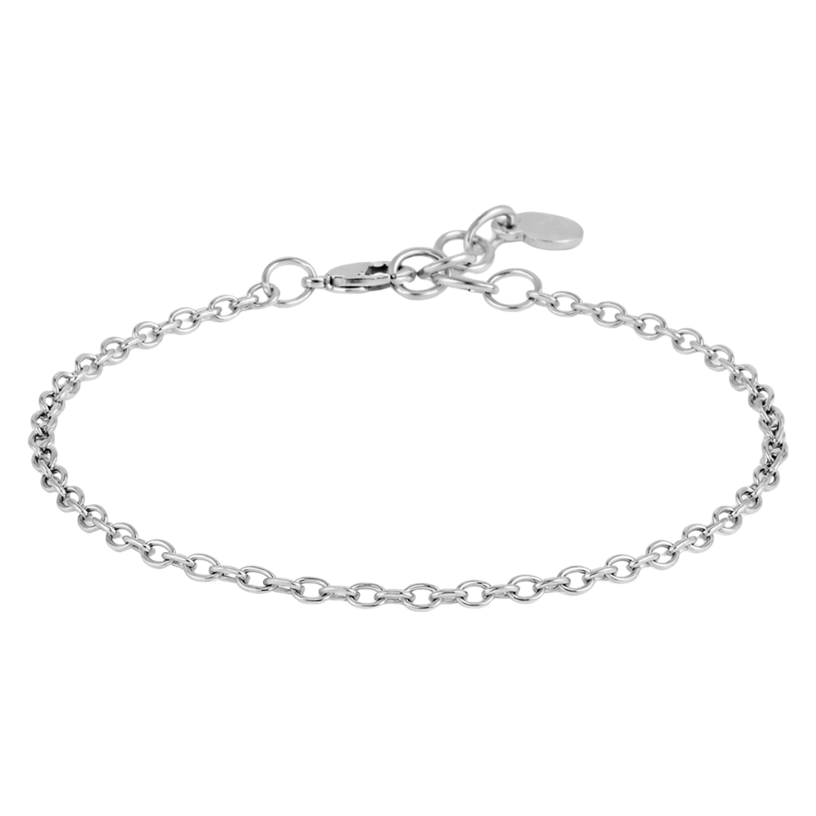 Snö Of Sweden Steel Small Exibit Anklet Plain Silver Onesize