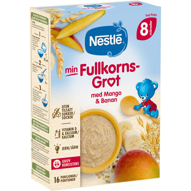 NESTLÉ Fullkornsgröt Mango Banan 8 månader