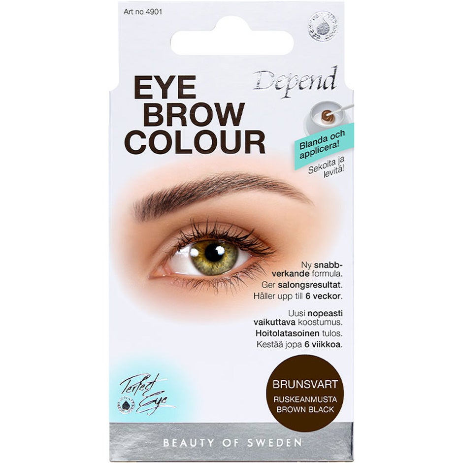 Depend EyeBrow Colour Brown Black - 15 ml