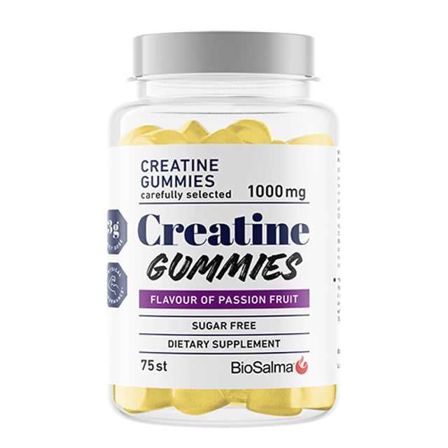 BioSalma Creatine Gummies 1000mg Passion Fruit 75 st
