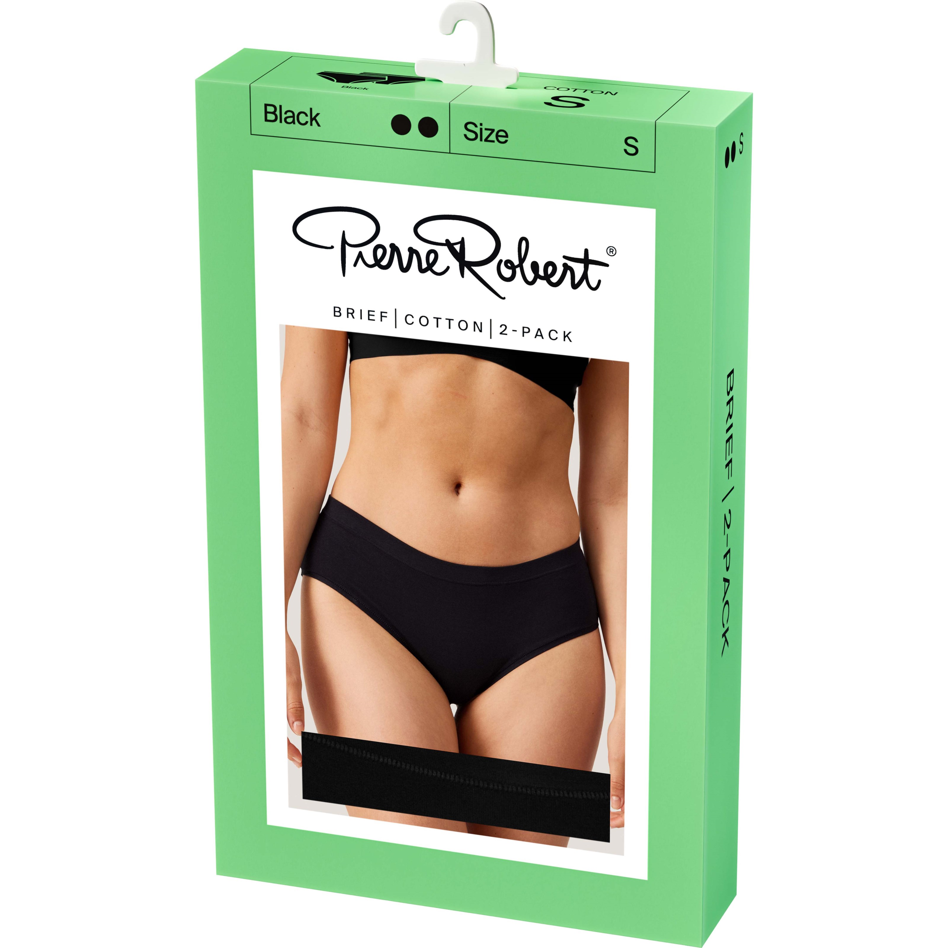 Pierre Robert Brief Cotton X2 Women Black M