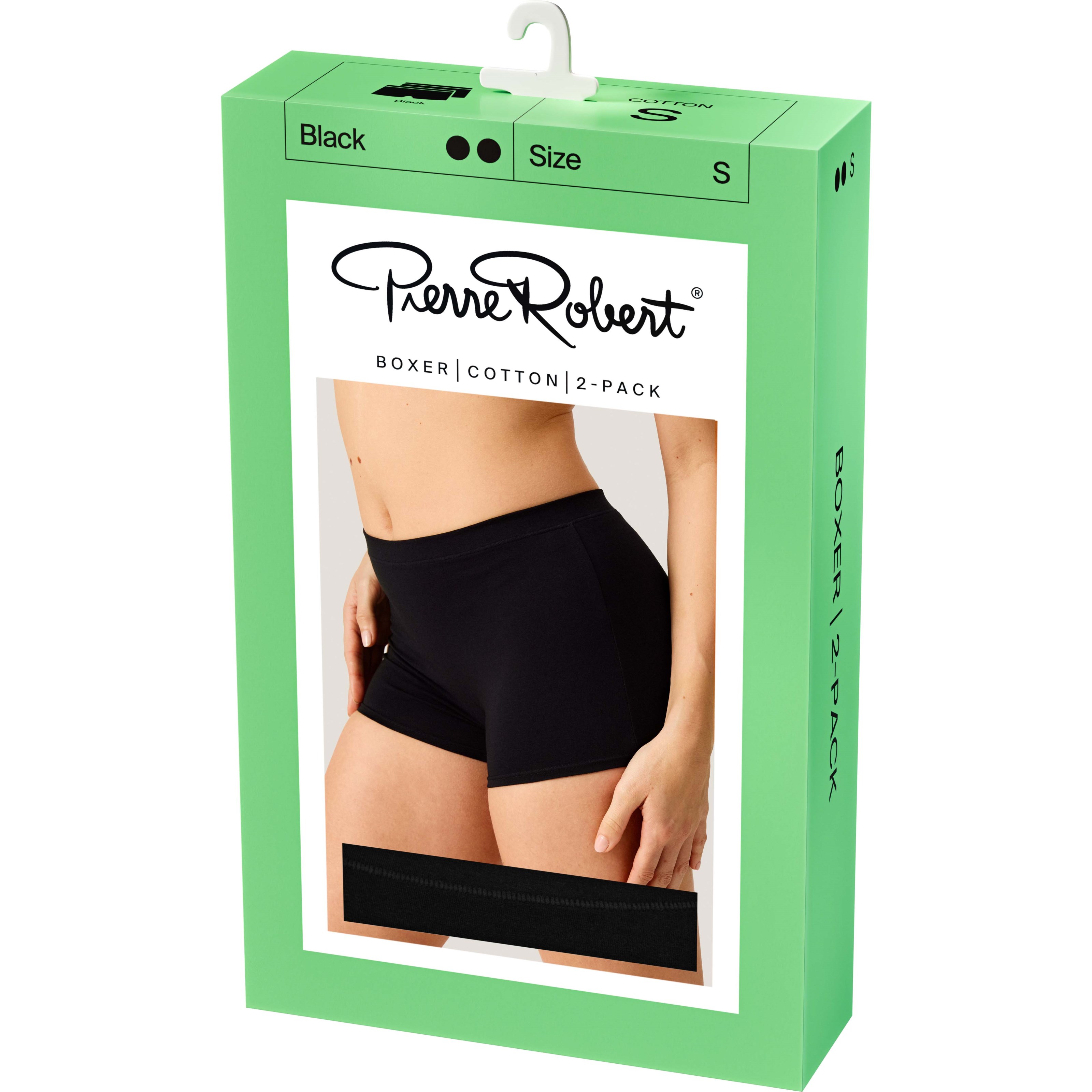 Pierre Robert Boxer Cotton X2 Women Black XXL