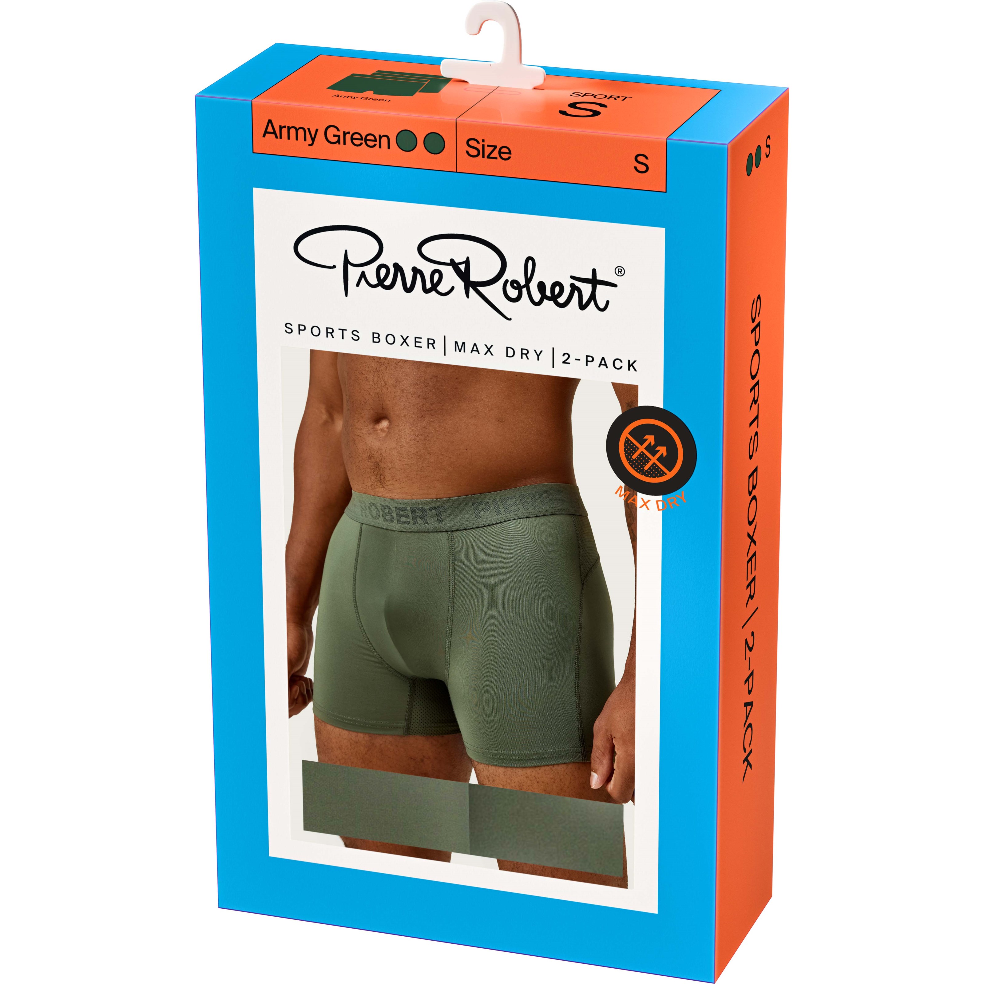 Pierre Robert Sports Boxer Max Dry X2 Army Green XXL