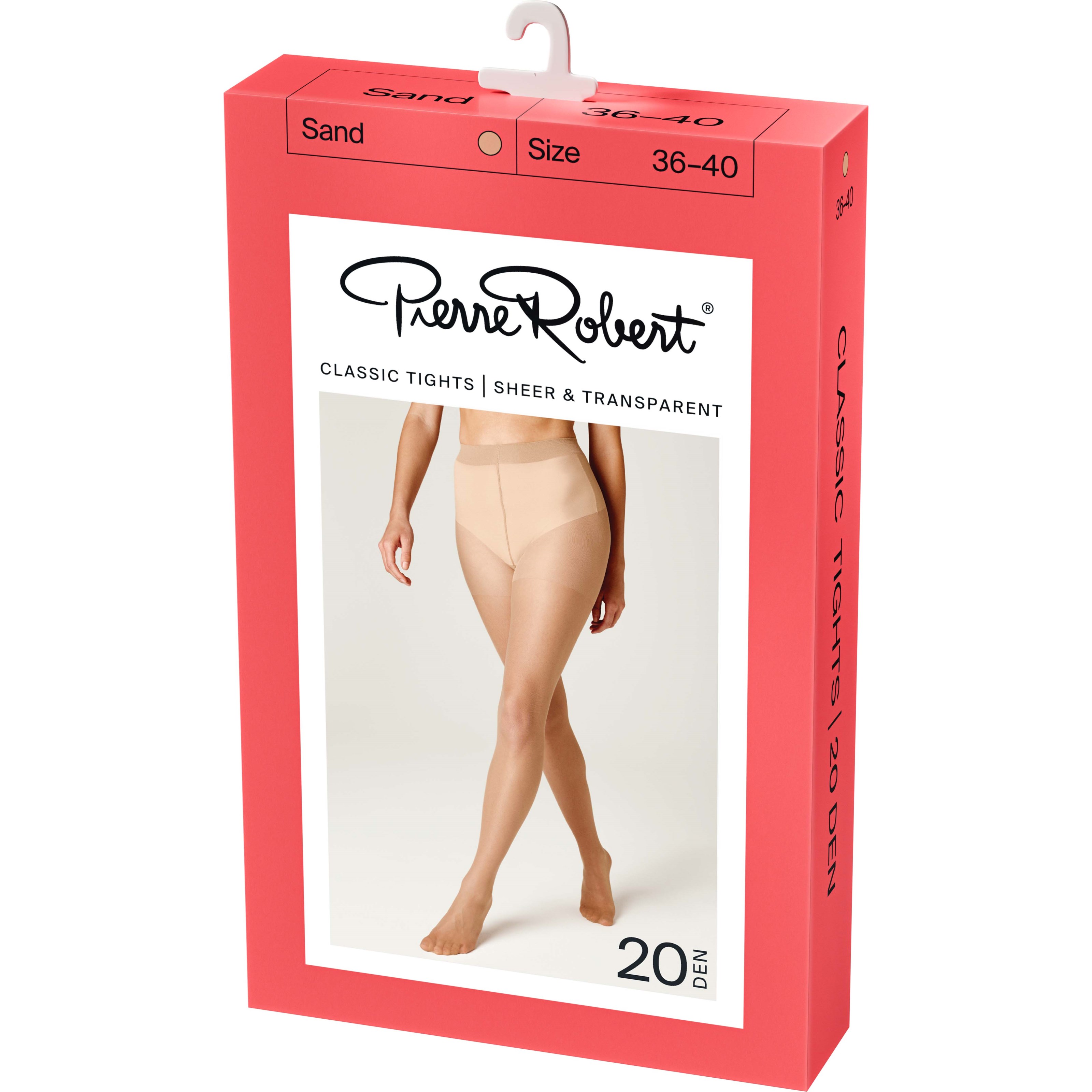 Pierre Robert Classic Tights Sheer & Transparent 20 DEN Sand 40-4