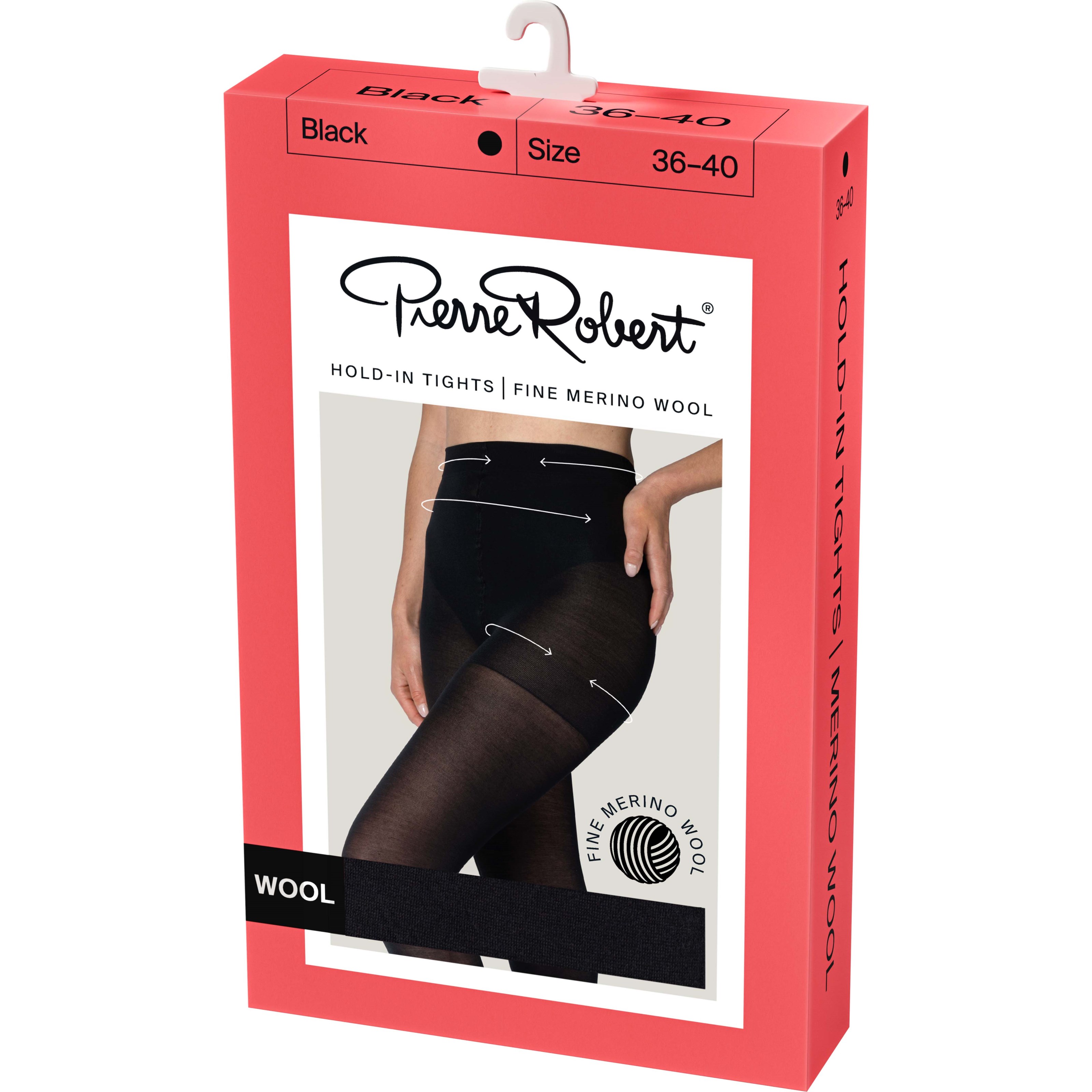 Pierre Robert Hold-In Tights Fine Merino Wool Black 36-40