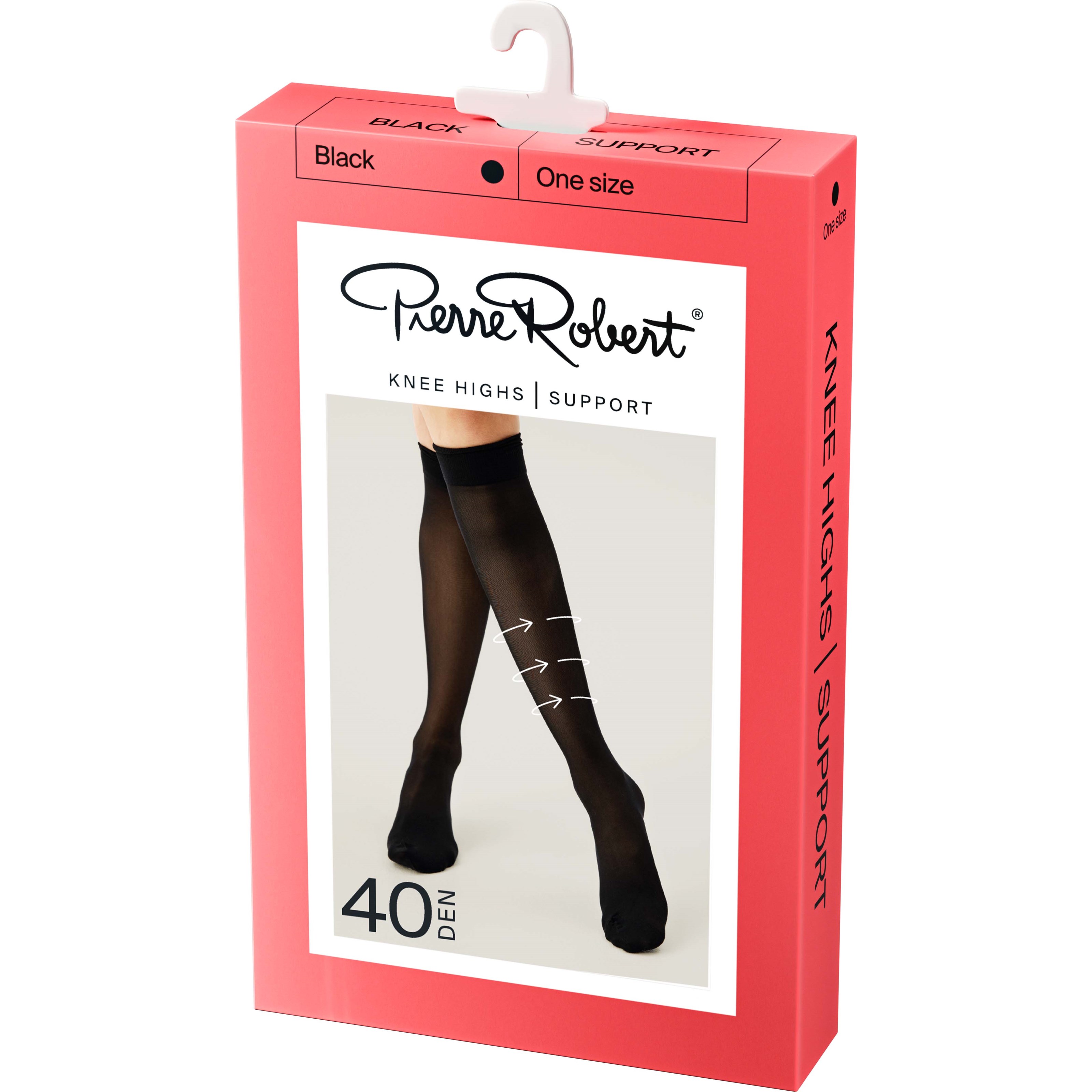 Pierre Robert Knee Highs Support 40 DEN Black 36-41