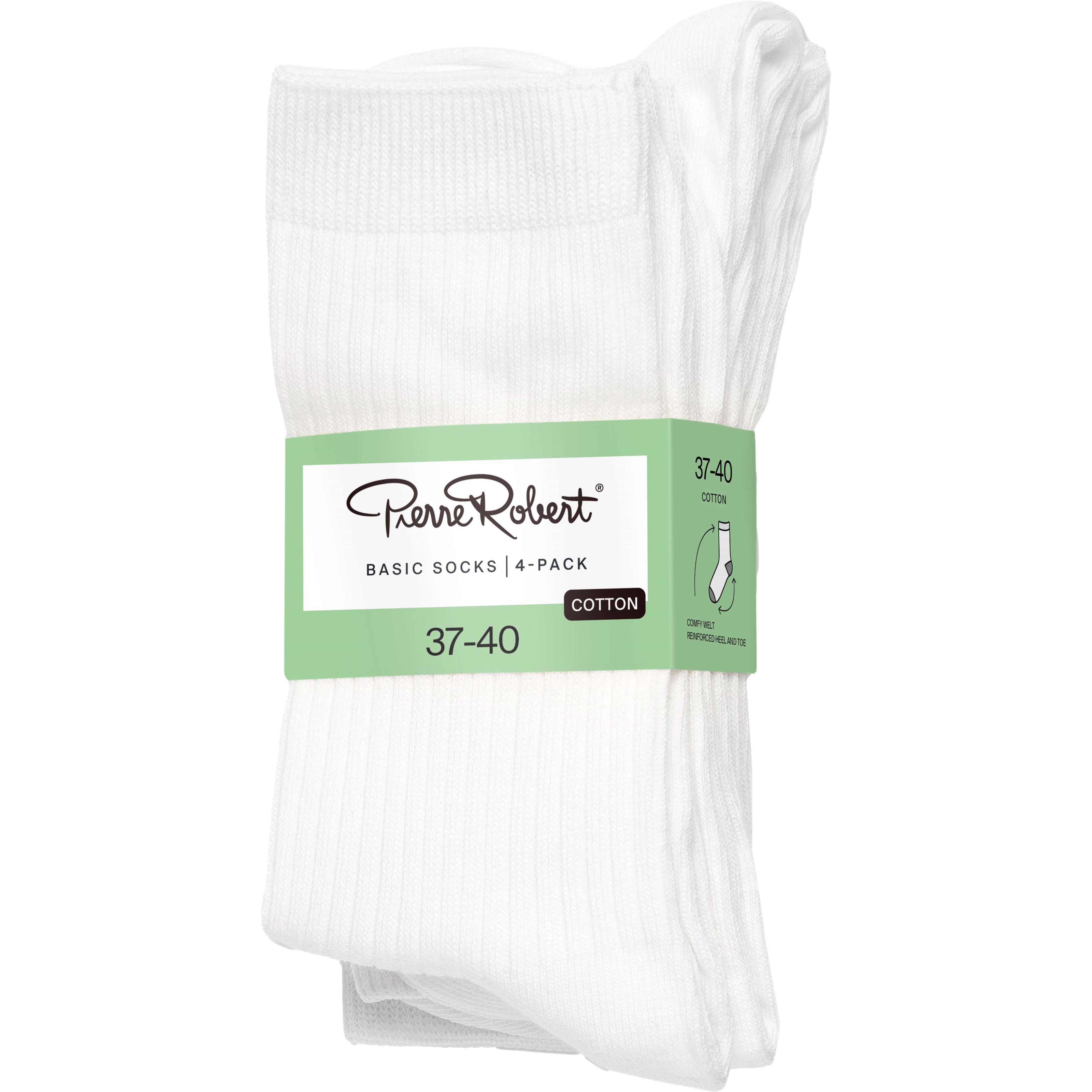 Pierre Robert Basic Socks Cotton X4 White 37-40
