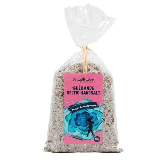 Rawpowder Guérande Celtic Havssalt − Peppar & Rosépeppar 250 g