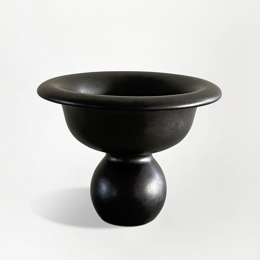 DOT Ceramic Incense Holder black 1 pcs