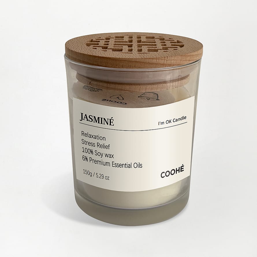 I'm Ok Soy Wax Aroma Candle Jasminé 1 pcs