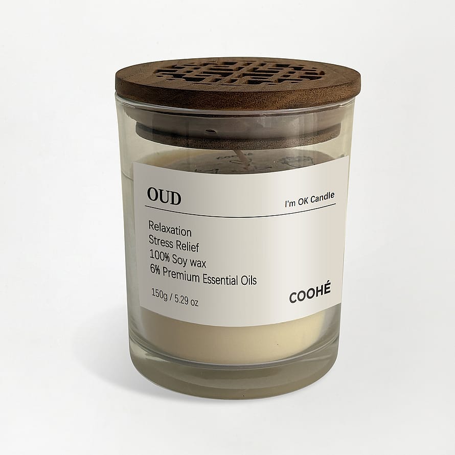 I'm Ok Soy Wax Aroma Candle Oud 1 pcs