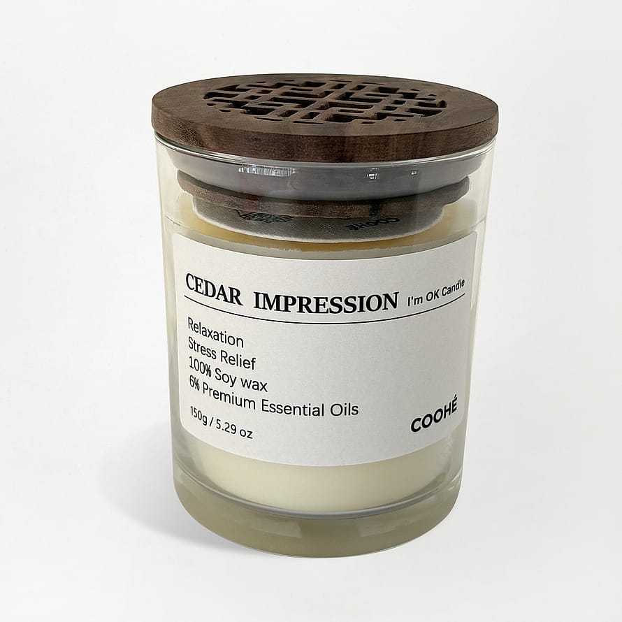 I'M OK Soy Wax Aroma Candle Cedar impression Cedar impression