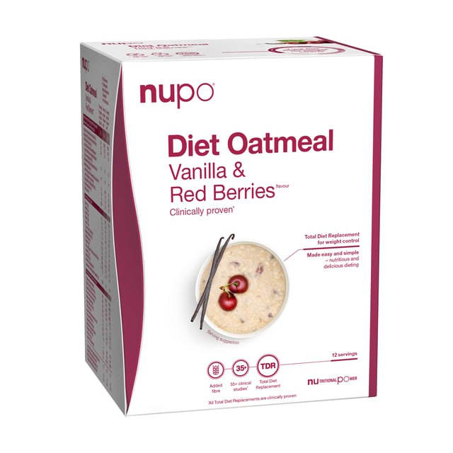 Nupo Diet Oatmeal Vanilj Röda bär 12 portioner