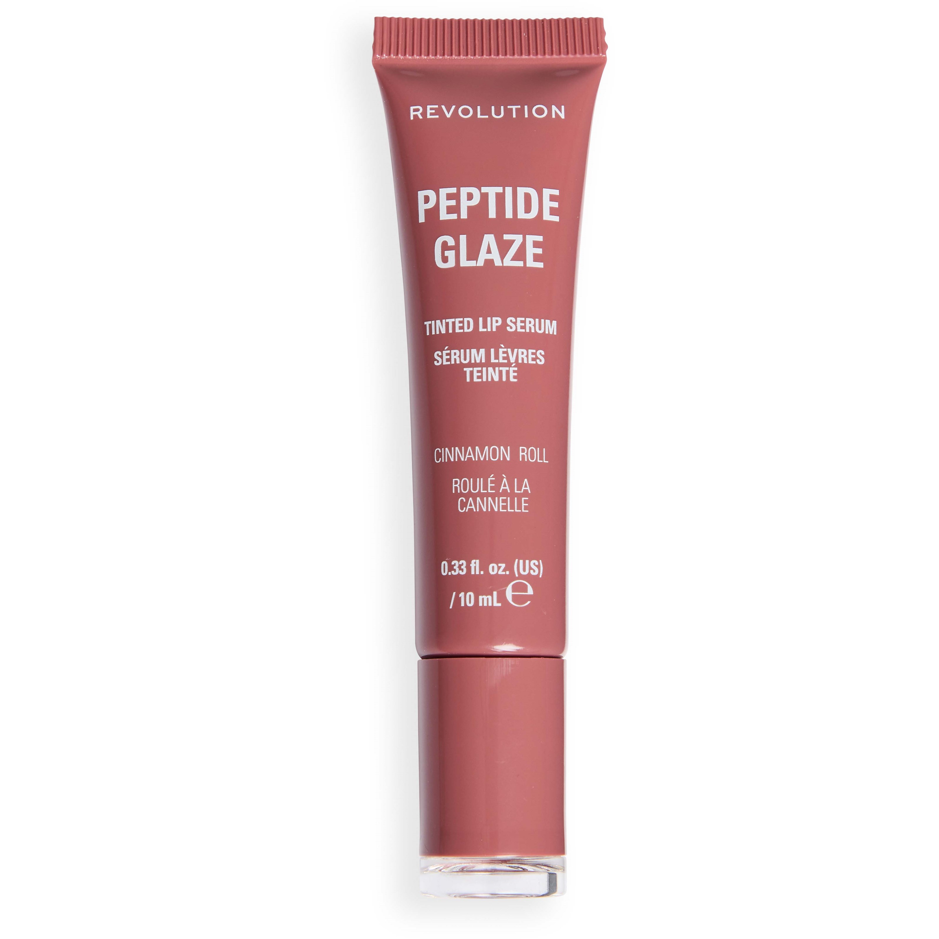 Revolution Beauty London Peptide Glaze Tinted Lip Serum Cinnamon Roll
