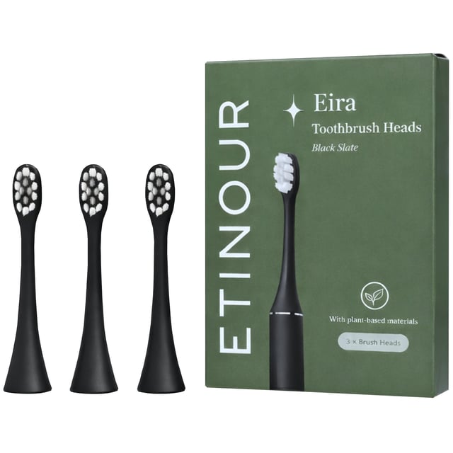 Etinour Eira Toothbrush Heads Black Slate 3 st