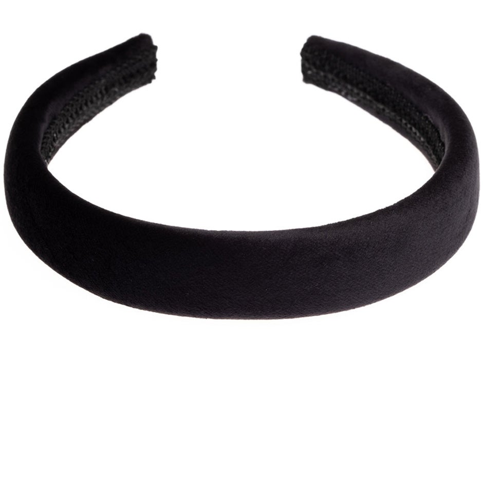 Dark Velvet Hair Band Broad Black - 1 pcs