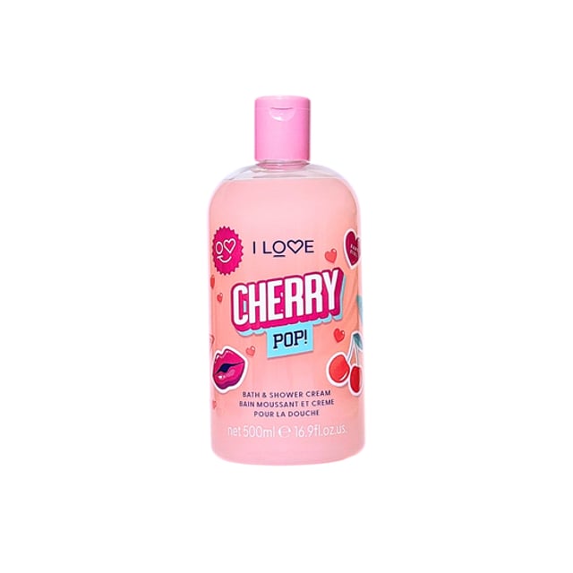 I LOVE Bath & Shower Gel, Cherry Pop 500ml