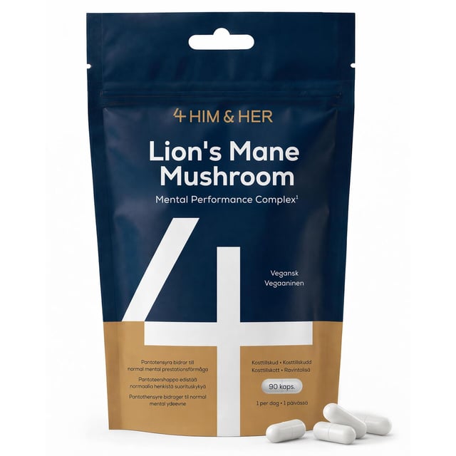 Lion's Mane 90 kapslar - svampextrakt & B-vitaminer
