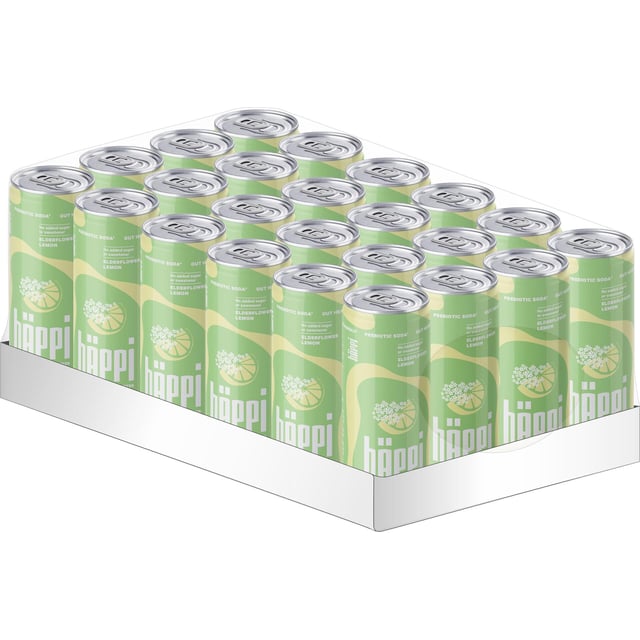 hÄppi Prebiotisk Läsk Fläder Citron 330 ml 24 st