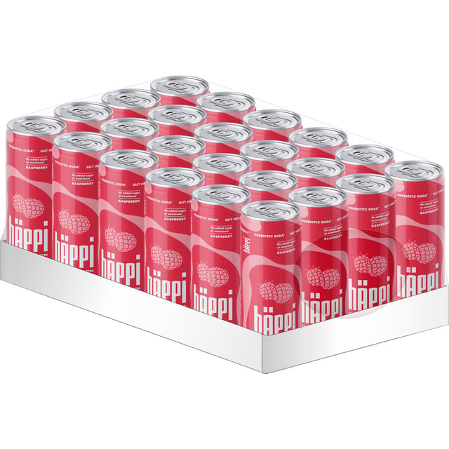 hÄppi Prebiotisk Läsk Hallon 330 ml 24 st