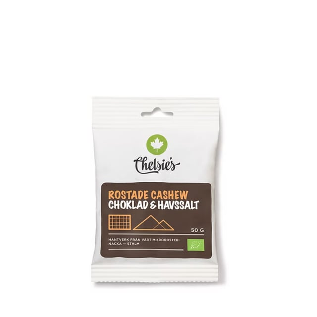 Chelsie's Rostade Cashew Choklad & Havssalt 50 g