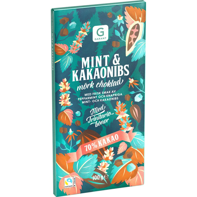 Mörk choklad mint & kakaonibs