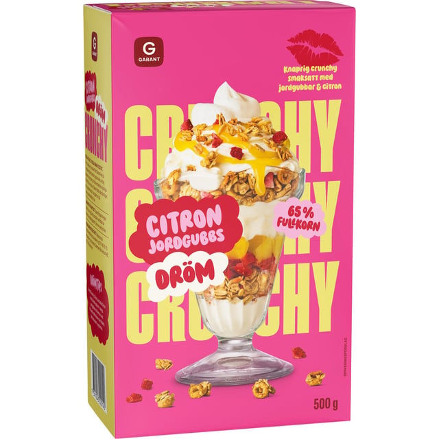 Garant Crunchy Citron Jordgubb 500 g