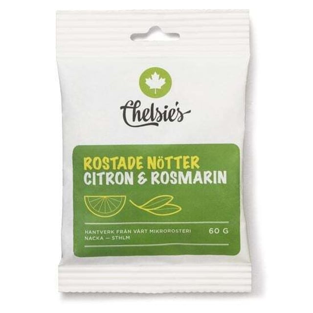 Chelsie's Rostade Nötter Citron & Rosmarin 60 g
