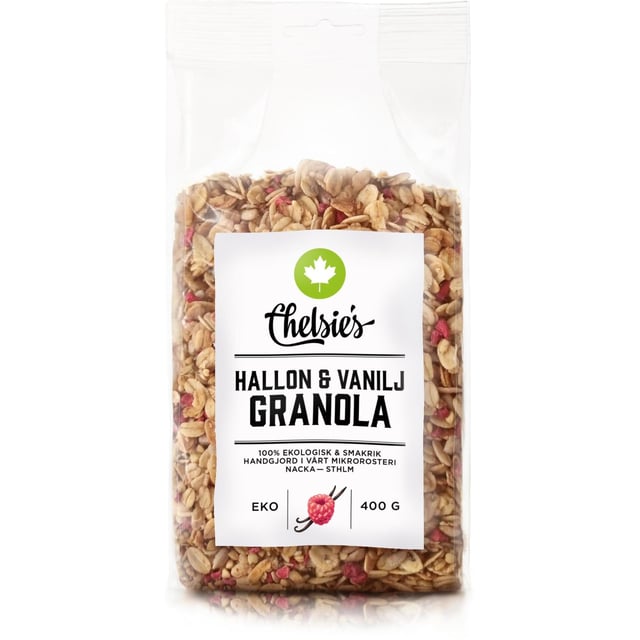 Chelsie's Hallon & Vanilj Granola 400 g