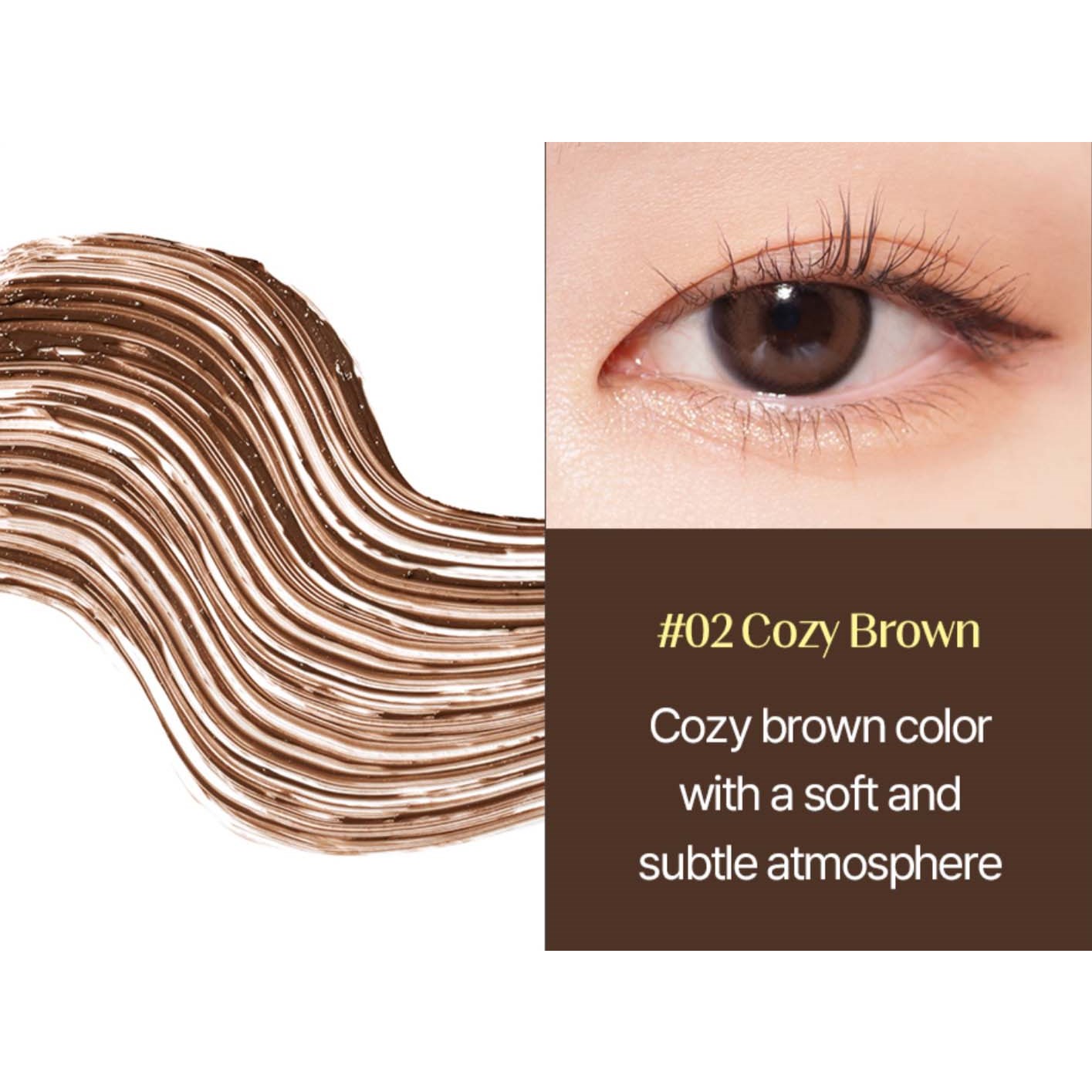 Cosnori Perfect Setting Waterproof Mascara 02 Cozy Brown