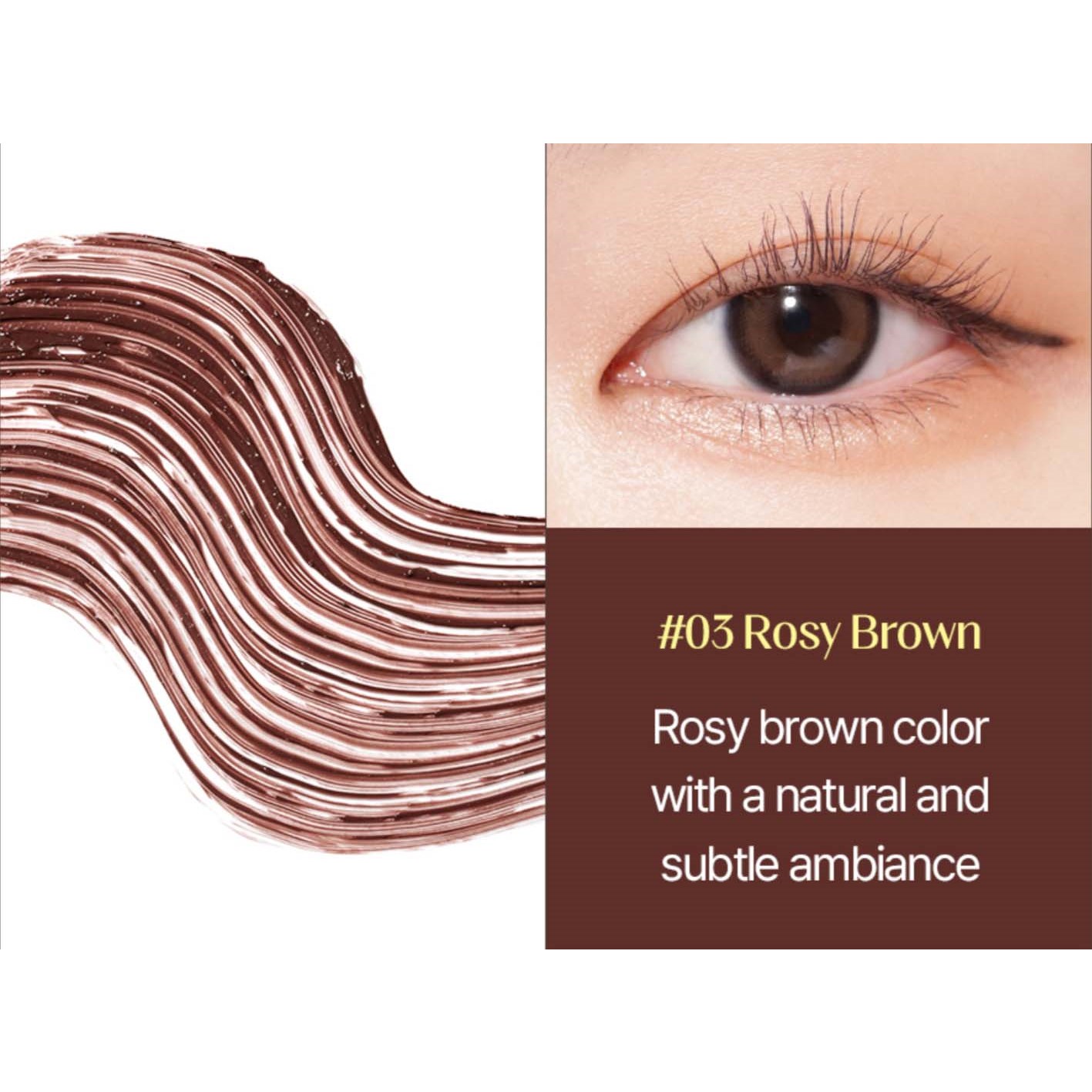 Cosnori Perfect Setting Waterproof Mascara 03 Rosy Brown