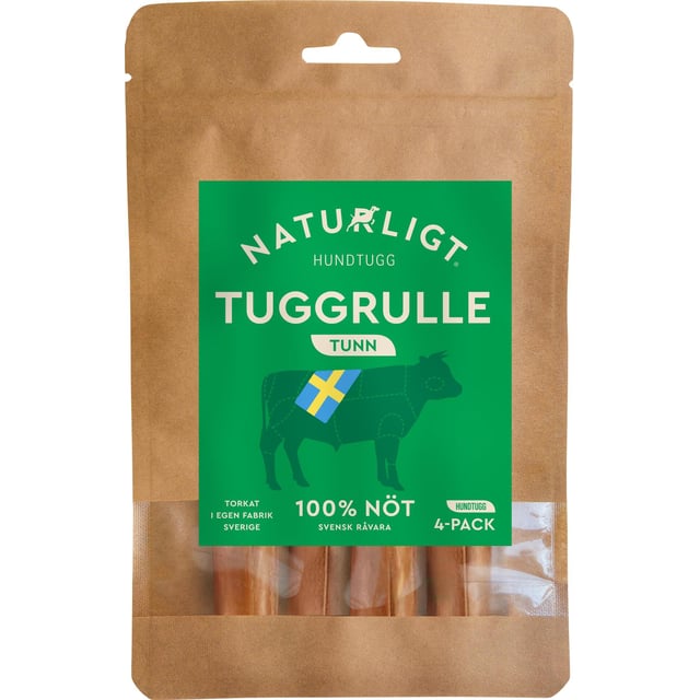 Naturligt Tuggrulle tunn 4 st