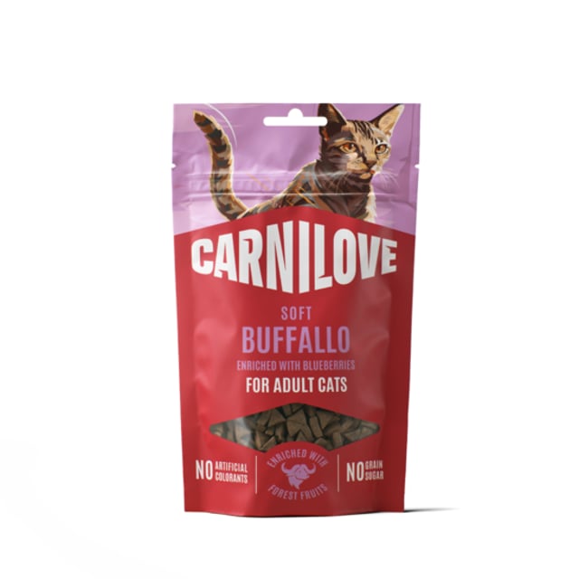 Carnilove Cat Soft Snack Buffallo enriched with Blueberries 50 g