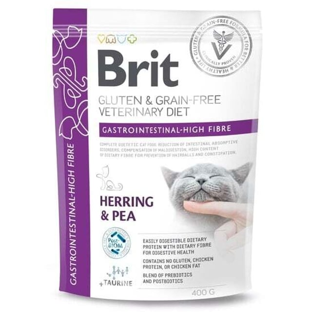 Brit GF Vet Diet Cat Gastrointestinal High Fibre 400 g