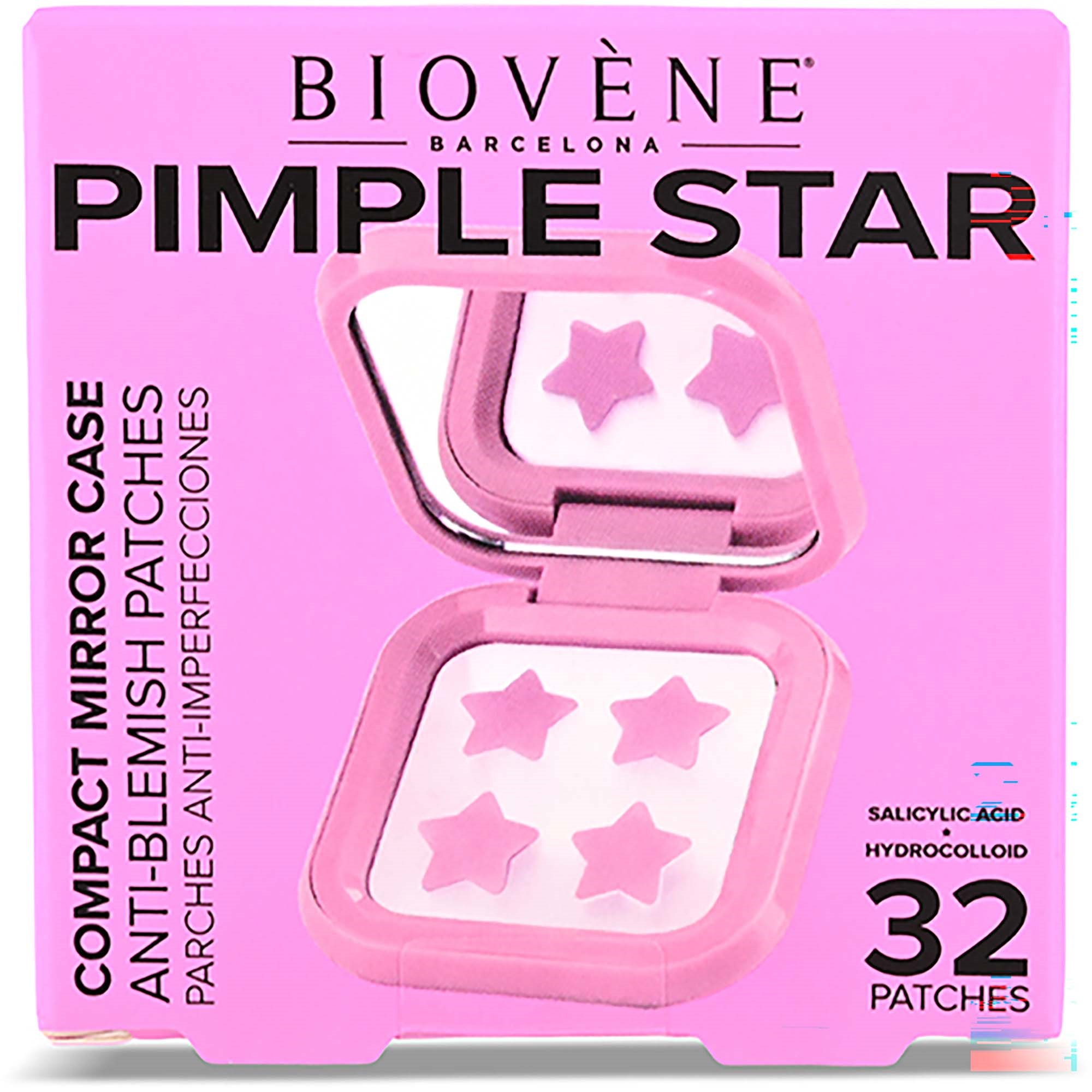 Pimple Star With Mirror Case Anti-Blemish Stars Pink 32pcs