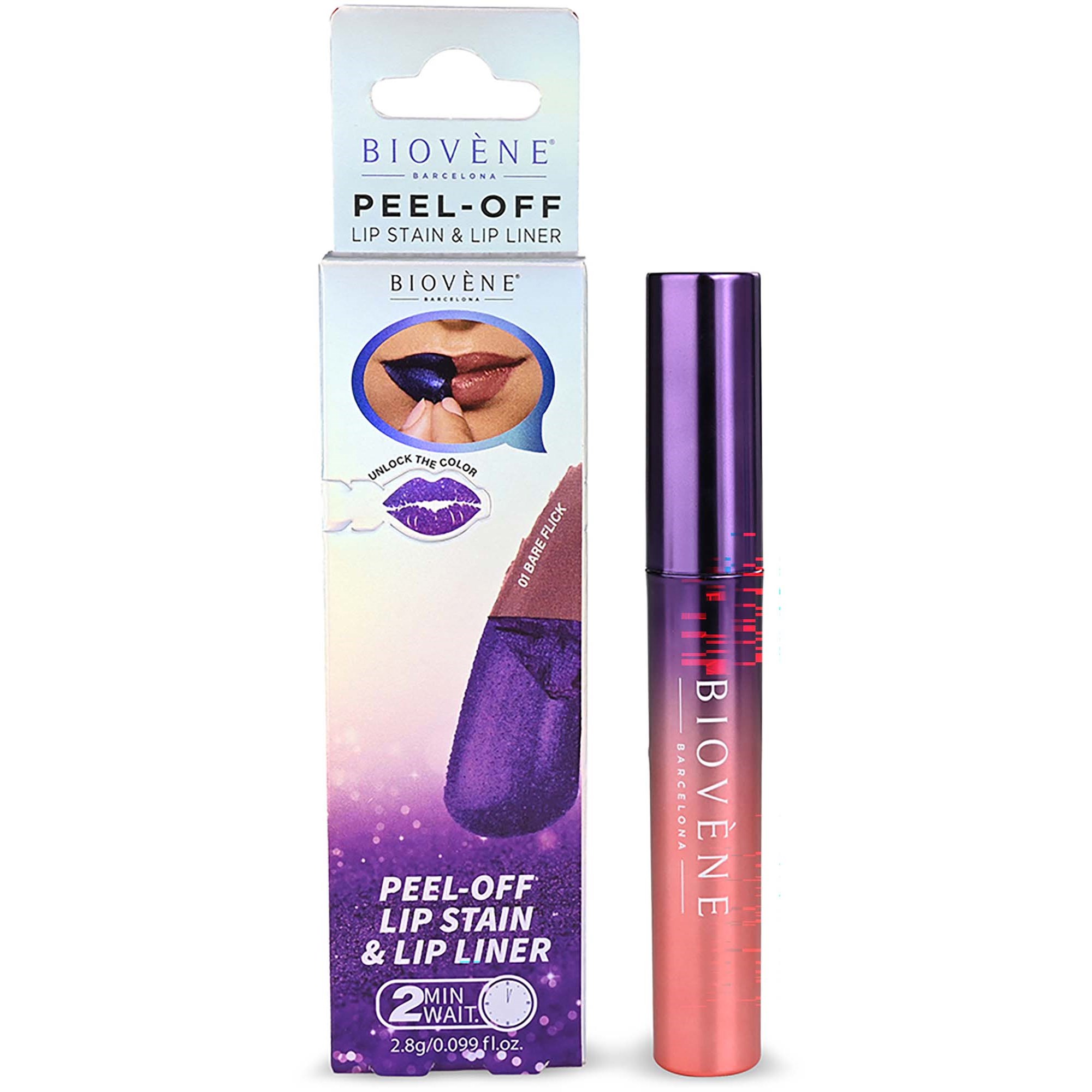 Biovène Peel-Off Perfect Reveal Lip Stain & Liner In One Bare Fli