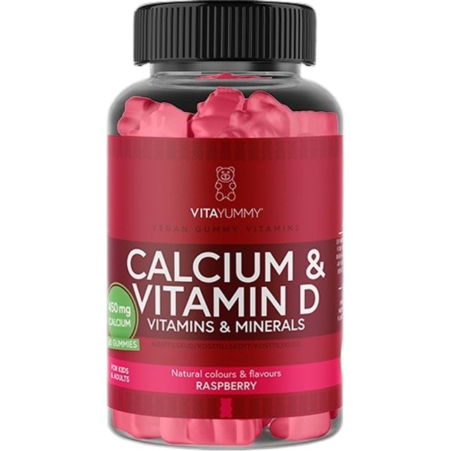 VitaYummy Calcium & D Raspberry Tuggtabletter - 60 st