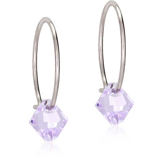 Blomdahl NT Ear Ring 14 mm, Bicone 6 mm Violet