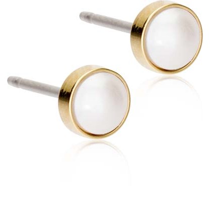 Blomdahl GT Bezel Pearl 5 mm, White