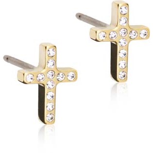 Blomdahl GT Brilliance Cross 8 mm, Crystal