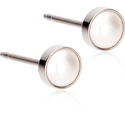 Blomdahl ST Bezel Pearl 5 mm, White