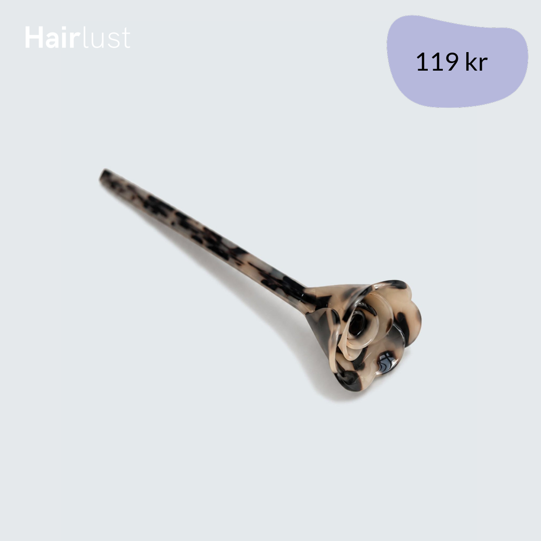 Flower Chopstick Hair Pin, Tortoise Shell