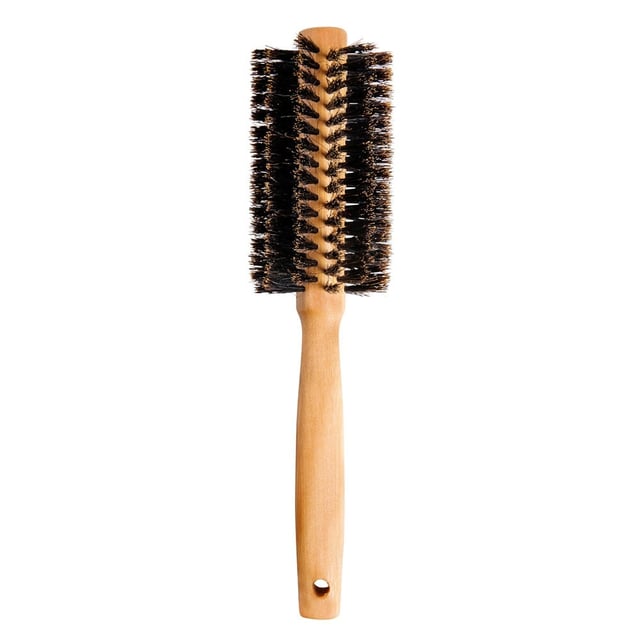 Cailap  Wooden Circular Hair Brush Natural Bristles