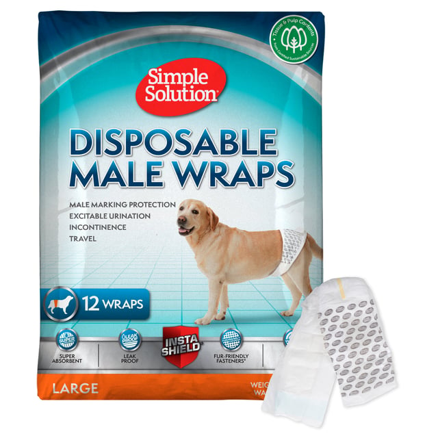 Simple Solution Disposable Male Wrap Large 12-pack